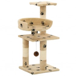 Tander Árvore para gatos c/ postes arranhadores sisal 65 cm bege