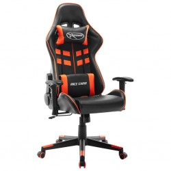 Tander Cadeira de gaming couro artificial preto e laranja
