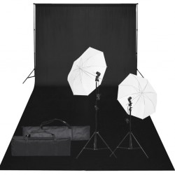 Tander Kit de estúdio fotográfico com conjunto de iluminação e fundo