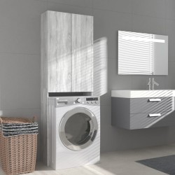 Tander Armário máquina de lavar roupa 64x25,5x190 cm sonoma cinza