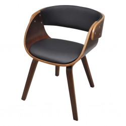Tander Cadeira de jantar madeira curvada e couro artificial