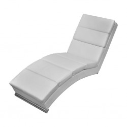 Tander Chaise longue couro artificial branco