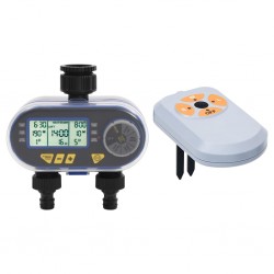 Temporizador água digital c/ saída dupla e sensor de humidade