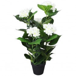Tander Planta hortênsia artificial com vaso 60 cm branco