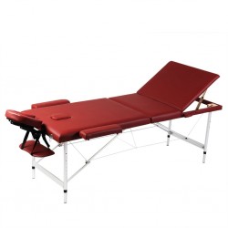 Mesa de massagem, dobrável, com 3 zonas, com estrutura de aluminio
