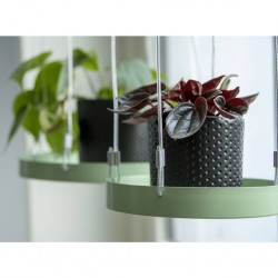 Esschert Design Tabuleiro para plantas suspenso redondo S verde