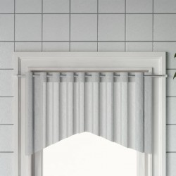 Varões para cortinas 2 pcs 90-130 cm alumínio branco e prateado