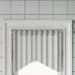 Varões para cortinas 2 pcs 40-60 cm alumínio branco e prateado