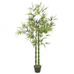 Tander Bambu artificial com vaso verde 160 cm