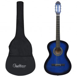 Tander Guitarra clássica para iniciantes com saco 4/4 39" azul