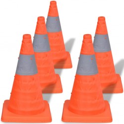 5 pop-up cones de sinalização 42 cm
