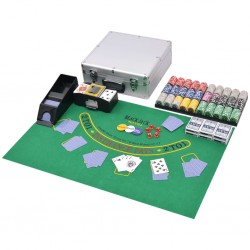 Tander Conjunto de póquer/blackjack com 600 fichas em alumínio