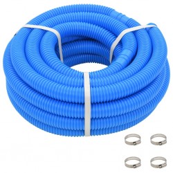 Tander Mangueira de piscina com braçadeiras azul 38 mm 12 m