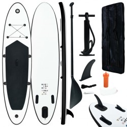 Tander Conjunto prancha de paddle SUP insuflável preto e branco