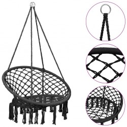 Tander Cadeira de baloiço em rede 80 cm antracite