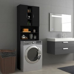 Tander Armário máquina de lavar roupa 64x25,5x190 cm preto