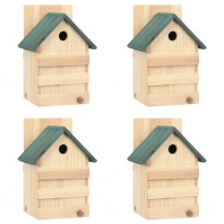 Tander Casas para pássaros 4 pcs 23x19x33 cm madeira de abeto