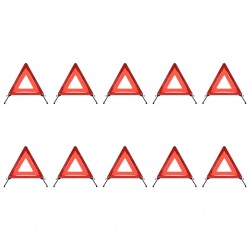 Tander Triângulo sinalização emerg. 10 pcs 56,5x36,5x44,5 cm vermelho